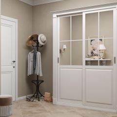 Шкаф-купе 1700 серии NEW CLASSIC K4+K4+B2+PL4 (2 ящика+F обр. штанга) профиль «Капучино» в Пуровске - purovsk.mebel24.online | фото
