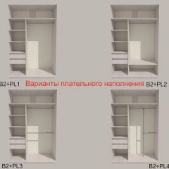 Шкаф-купе 1700 серии SILVER S1+S1+B2+PL2 (2 ящика+1 штанга+1 полка) профиль «Серебро» в Пуровске - purovsk.mebel24.online | фото 6