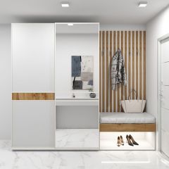 Шкаф-купе 1800 серии SOFT D6+D4+B2+PL2 (2 ящика+1штанга+1 полка) профиль «Капучино» в Пуровске - purovsk.mebel24.online | фото