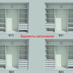 Шкаф-купе 1950 серии SILVER S3+S1+S4 B22+PL3 (по 2 ящика лев/прав+2 штанги) профиль «Серебро» в Пуровске - purovsk.mebel24.online | фото 5