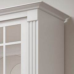 Шкаф-купе 2150 серии NEW CLASSIC K5+K5+K5+B22+PL3 (по 2 ящика лев/прав+1 штанга+1полка) профиль «Капучино» в Пуровске - purovsk.mebel24.online | фото 4