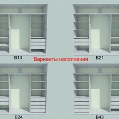 Шкаф-купе 2250 серии SILVER S3+S1+S4 B22+PL3 (по 2 ящика лев/прав+2 штанги) профиль «Серебро» в Пуровске - purovsk.mebel24.online | фото 5