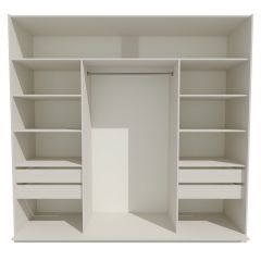 Шкаф-купе 2400 серии SOFT D4+D4+D4+B22+PL1 (по 2 ящика лев/прав+1штанга) профиль «Графит» в Пуровске - purovsk.mebel24.online | фото 2