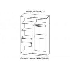 АЛЬЯНС 15 Шкаф-купе Альянс + комплект зеркал №2 в Пуровске - purovsk.mebel24.online | фото 3
