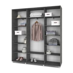 МАРТИН Шкаф-купе Камень темный (2000*450) М401 в Пуровске - purovsk.mebel24.online | фото 2