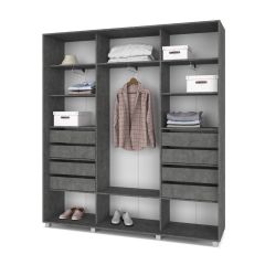 МАРТИН Шкаф-купе Камень темный (2000*450) М401 в Пуровске - purovsk.mebel24.online | фото 4