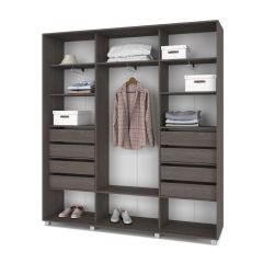 МАРТИН Шкаф-купе с зеркалом Анкор темный (2200*450) М422 в Пуровске - purovsk.mebel24.online | фото 4