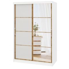 Шкаф-купе ПШ-2.9 1800 Фасад Флагман (Белый жемчуг/Дуб Вотан) в Пуровске - purovsk.mebel24.online | фото