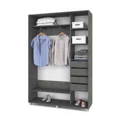 РОЛАНД Шкаф-купе Камень темный (450*1100) Р411 в Пуровске - purovsk.mebel24.online | фото 4