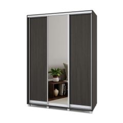 РОЛАНД Шкаф-купе с зеркалом Венге (600*1700) Р672 в Пуровске - purovsk.mebel24.online | фото