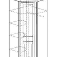 Шкаф угловой №562 "Алиса" (угол 875*875) в Пуровске - purovsk.mebel24.online | фото 2