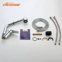 Смеситель для кухни Accoona A5410 с вытягивающейся лейкой в Пуровске - purovsk.mebel24.online | фото 4