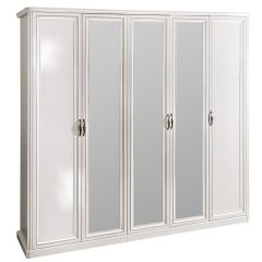 Спальня Натали 5-ти ств (белый глянец/экокожа) в Пуровске - purovsk.mebel24.online | фото 2