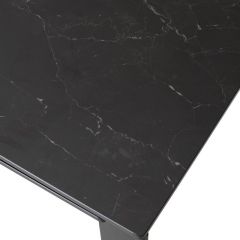 Стол CORNER 120 MATT BLACK MARBLE SOLID CERAMIC / BLACK, ®DISAUR в Пуровске - purovsk.mebel24.online | фото 9