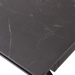 Стол FORIO 160 MATT BLACK MARBLE SOLID CERAMIC / BLACK, ®DISAUR в Пуровске - purovsk.mebel24.online | фото 9