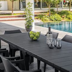 Стол раскладной Джули (Julie Double table 2 configurations) Графит в Пуровске - purovsk.mebel24.online | фото 8
