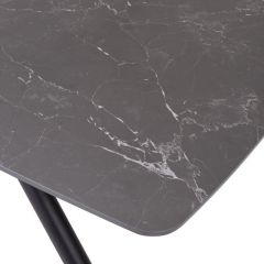 Стол RIVOLI 140 MATT BLACK MARBLE SOLID CERAMIC / BLACK, ®DISAUR в Пуровске - purovsk.mebel24.online | фото 10