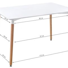 Стол деревянный Table 110 white / wood в Пуровске - purovsk.mebel24.online | фото 2