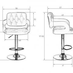 Стул барный DOBRIN TIESTO LM-3460 (серый) в Пуровске - purovsk.mebel24.online | фото 3