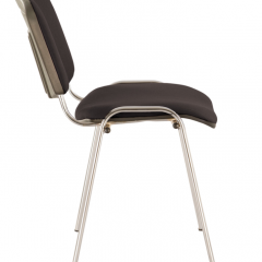 Стул BRABIX "Iso CF-001" (хром каркас, ткань черная) 531419 в Пуровске - purovsk.mebel24.online | фото 3