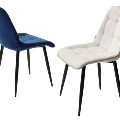 Стул CHIC BLUVEL-86 NAVY BLUE / черный каркас М-City в Пуровске - purovsk.mebel24.online | фото 2