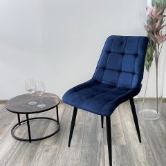 Стул CHIC BLUVEL-86 NAVY BLUE / черный каркас М-City в Пуровске - purovsk.mebel24.online | фото 5