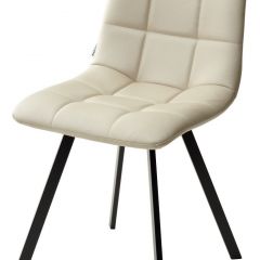 Стул CHILLI SQUARE HK017-02 серо-бежевый, PU/ черный каркас М-City в Пуровске - purovsk.mebel24.online | фото