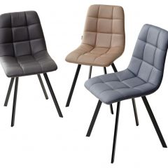 Стул CHILLI SQUARE HK017-09 серо-черничный, PU/ черный каркас М-City в Пуровске - purovsk.mebel24.online | фото 2