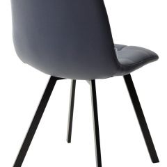 Стул CHILLI SQUARE HK017-09 серо-черничный, PU/ черный каркас М-City в Пуровске - purovsk.mebel24.online | фото 3