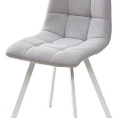 Стул CHILLI SQUARE UF860-02B серо-голубой, ткань/ белый каркас М-City в Пуровске - purovsk.mebel24.online | фото