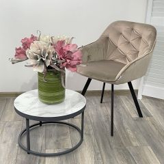 Стул GALE 360 град. поворот. BLUVEL-40 BEIGE, велюр/ черный каркас, М-City в Пуровске - purovsk.mebel24.online | фото 3