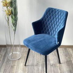 Стул HERMAN 360 град. СИНИЙ #29, велюр / черный каркас М-City в Пуровске - purovsk.mebel24.online | фото