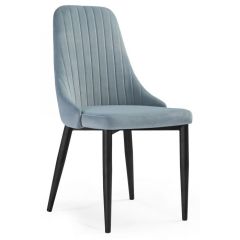 Стул на металлокаркасе Kora light blue / black в Пуровске - purovsk.mebel24.online | фото