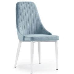 Стул на металлокаркасе Kora light blue / white в Пуровске - purovsk.mebel24.online | фото