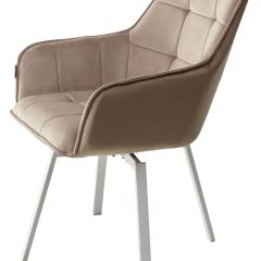 Стул MAVERICK 360 град. поворот. BLUVEL-40 BEIGE/ белый каркас, М-City в Пуровске - purovsk.mebel24.online | фото 8