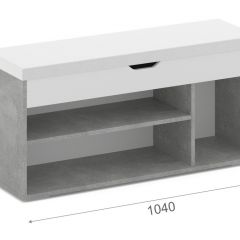 Тумба для обуви Аризона с нишей Ателье светлый/Белый (Вайт) в Пуровске - purovsk.mebel24.online | фото 2