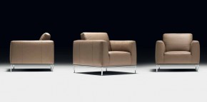 CAPRERA Armchair (P279.010.L30) КРЕСЛО, кожа 3094 сер.беж. цв. в Пуровске - purovsk.mebel24.online | фото