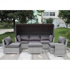 Диван-трансформер из искусственного ротанга AFM-320G Grey в Пуровске - purovsk.mebel24.online | фото 2