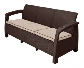 Диван Yalta Premium Sofa 3 Set (Ялта) шоколадный (+подушки под спину) в Пуровске - purovsk.mebel24.online | фото