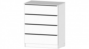 ЭЛЕГАНТ Комод 4 ящика (белый) в Пуровске - purovsk.mebel24.online | фото