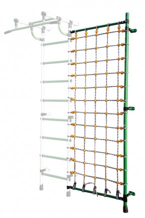 Дополнительная стойка к пристенному ДСК с сеткой для лазания, цв. зеленый в Пуровске - purovsk.mebel24.online | фото