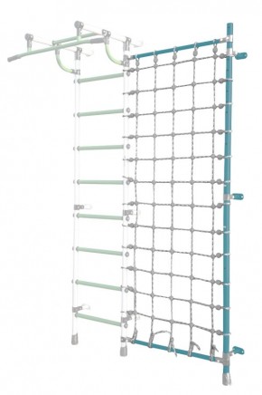 Дополнительная стойка к пристенному ДСК Pastel с сеткой для лазания, цв. бирюзовый в Пуровске - purovsk.mebel24.online | фото
