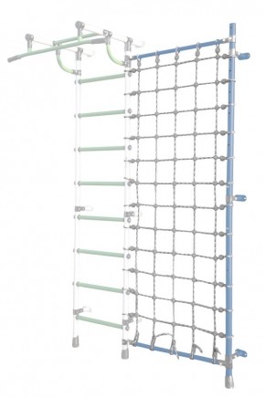 Дополнительная стойка к пристенному ДСК Pastel с сеткой для лазания, цв. голубой в Пуровске - purovsk.mebel24.online | фото