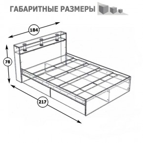 Камелия Кровать 1800, цвет венге/дуб лоредо, ШхГхВ 183,5х217х78,2 см., сп.м. 1800х2000 мм., без матраса, основание есть в Пуровске - purovsk.mebel24.online | фото 4