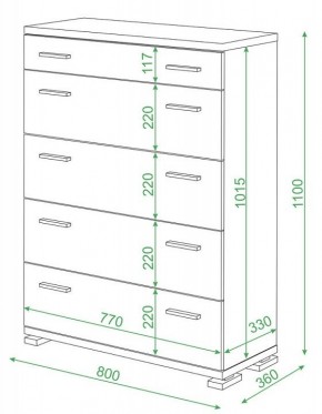 Комод Домино нельсон КМ-1 в Пуровске - purovsk.mebel24.online | фото 2