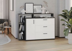 Комод с дверкой и тремя ящиками (графит/белый) в Пуровске - purovsk.mebel24.online | фото 3
