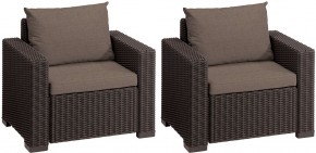 Комплект кресел Калифорния (California chair) коричневые в Пуровске - purovsk.mebel24.online | фото 2