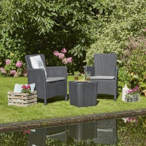 Комплект мебели Трентон балкон (Trenton Balcony graphite) графит в Пуровске - purovsk.mebel24.online | фото 1