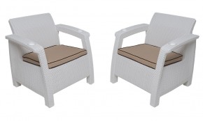 Комплект на балкон Yalta Premium Balcony Set (Ялта) белый (+подушки под спину) в Пуровске - purovsk.mebel24.online | фото 4