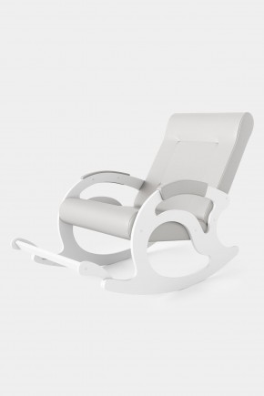 Кресло-качалка Тироль 12-К-КР (экокожа/белые) КРЕМ в Пуровске - purovsk.mebel24.online | фото 2